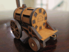 Laser Cut 3D Wooden Model Tanker DXF File