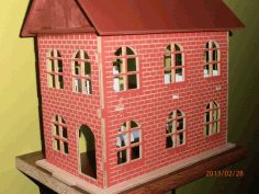 Laser Cut Beautiful Wooden Doll House DXF File