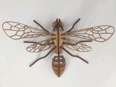Laser Cut Bee Puzzle 3mm Acrylic Plywood Free DXF Vectors File