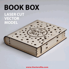 Laser Cut Book Box Vector Free PDF File