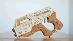 Laser Cut Carnifex Rubber Gun Assembly Puzzle Free CDR Vectors File