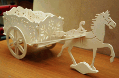 Laser Cut Cart with Horse PDF File