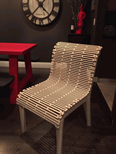 Laser Cut Chair Living Hinge Template Free CDR Vectors File