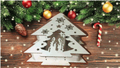 Laser Cut Christmas Box Template CDR File