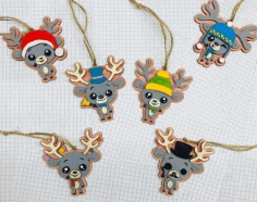 Laser Cut Christmas Deer Free CDR File