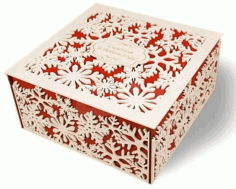 Laser Cut Christmas Gift Box, Wooden Wedding Box, Storage Box Vector File