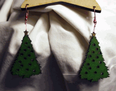 Laser Cut Christmas Tree Earrings 2.3mm SVG File