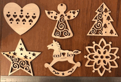 Laser Cut Christmas Tree Toys Wooden Christmas Tree Decor Vector File Vector File