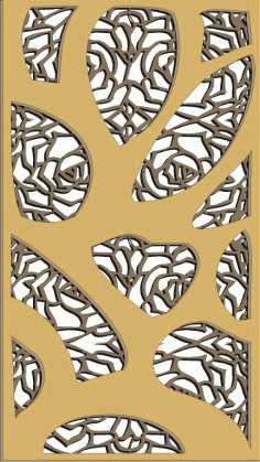 Laser Cut Classic Door Screen Panel CDR Vectors File
