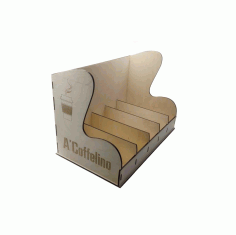 Laser Cut Coffee Cup Organizer Storage Rack CDR File