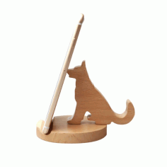 Laser Cut Cute Dog Phone Holder Animal Desk Phone Stand CDR File