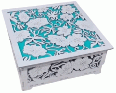 Laser Cut Decorative Wooden Jewelry Box, Wooden Gift Box Free Vectors File