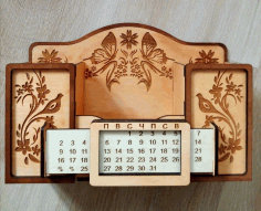 Laser Cut Desk Organizor Free CDR Vectors File