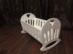 Laser Cut Doll Crib Template Free CDR Vectors File