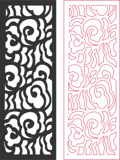 Laser Cut Door Design Panel Pattern Free DXF Vectors File