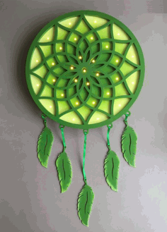 Laser Cut Dreamcatcher Wall Art Motif DXF File