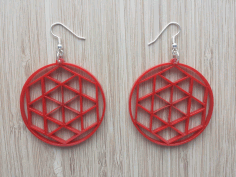 Laser Cut Earrings Jewelry Templates Pair DXF File