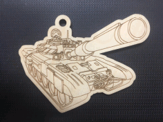 Laser Cut Engraved Tank Design Free DXF File