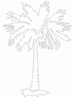 Laser Cut Files Palm Tree Free Free Design DXF Vectors File