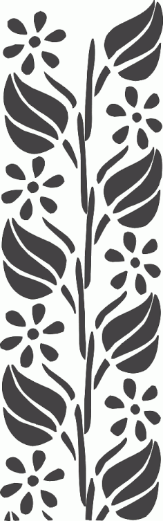 Laser Cut Floral Frame Decoration Pattern Free Vector DXF File