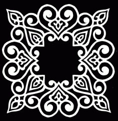 Laser Cut Floral Pattern For Decoration Free Vector DXF File
