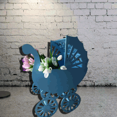 Laser Cut Flower Stand, Flower Decorative Stand, Flower Vase Vector File
