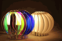 Laser Cut From Plexiglass 3D Lamp Vector File