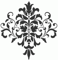 Laser Cut Grill Floral Pattern Free Vector DXF File