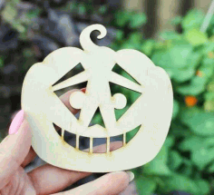 Laser Cut Halloween Jack O Lantern Hot Coaster Plywood 768×512 Free Vector File