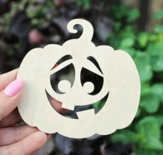 Laser Cut Halloween Jack O Lantern Pumpkin Coaster 768×512 Vector File