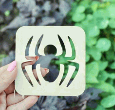 Laser Cut Halloween Spider Hot Coaster 768×512 Vector File