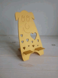 Laser Cut Heart Cell Phone Stand CDR File