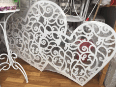Laser Cut Heart Decor 3D Puzzle CDR File
