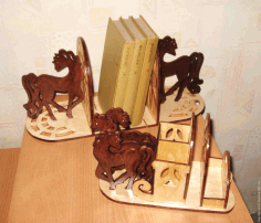 Laser Cut Horse Bookend Organizer Free CDR File