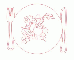 Laser Cut Hot Plate Coaster Free Vector DXF File