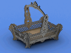 Laser Cut Korzinka Basket DXF File