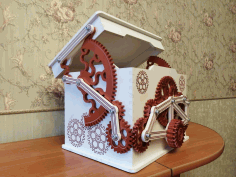 Laser Cut Layout of Mechanical Box Free CDR Vectors File