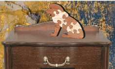 Laser Cut Lion Puzzle Drawing CDR File