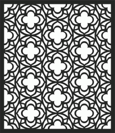 Laser Cut Metal Privacy Room Separator Screen DXF File