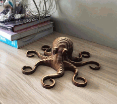 Laser Cut Octopus Layered Wooden Free DXF Vectors File
