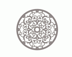 Laser Cut Ornamental Stylized Vector Mandala Pattern DXF File