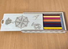 Laser Cut Pencil Box Design Vector File