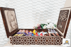Laser Cut Personalized Chocolate Box Free Vector CDR File