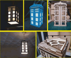 Laser Cut Phone Boothe Night light Lamp CDR File