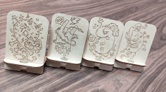 Laser Cut Phone Stands With Engraving CDR File