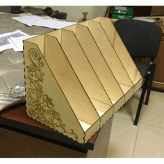 Laser Cut Plywood Office Papers Tray DXF File