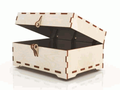 Laser Cut Plywood Storage Box Vector File