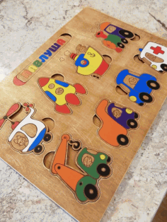 Laser Cut Puzzle Game for Kids Free Vector CDR File