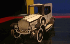 Laser Cut Retro Car Template Free CDR Vectors File