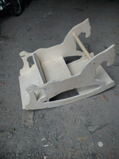 Laser Cut Rocking Horse Plywood 10mm Free CDR Vectors File